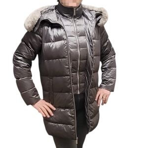 Michael Kors Puffer Coat with Faux Fur Hood